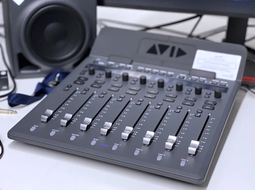 Avid audio mixing console.